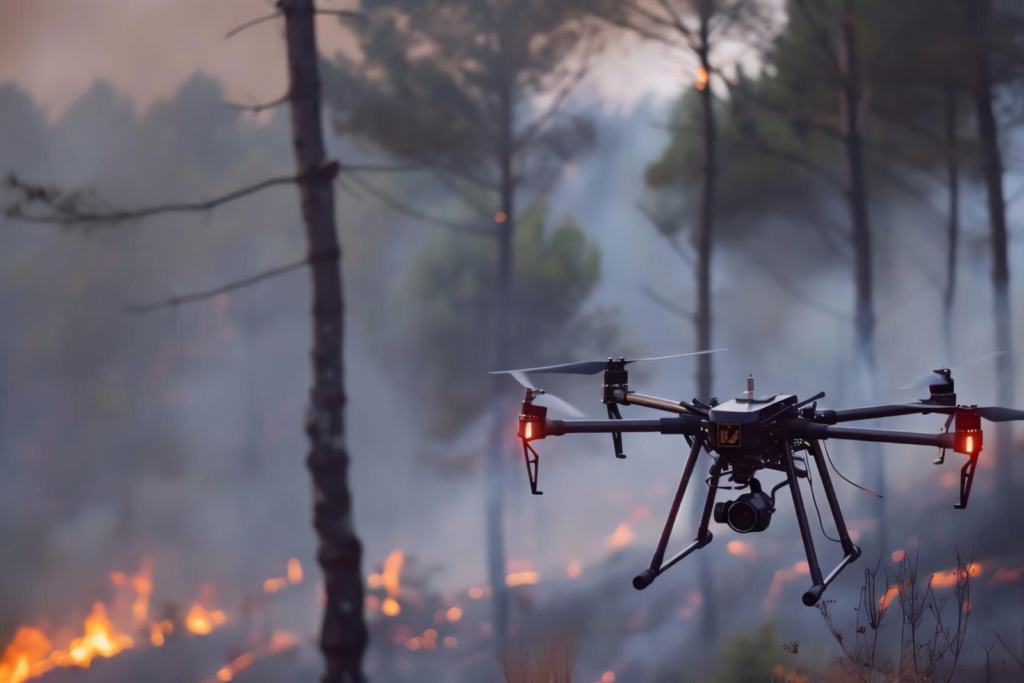 prevención y control incendios forestales con dron